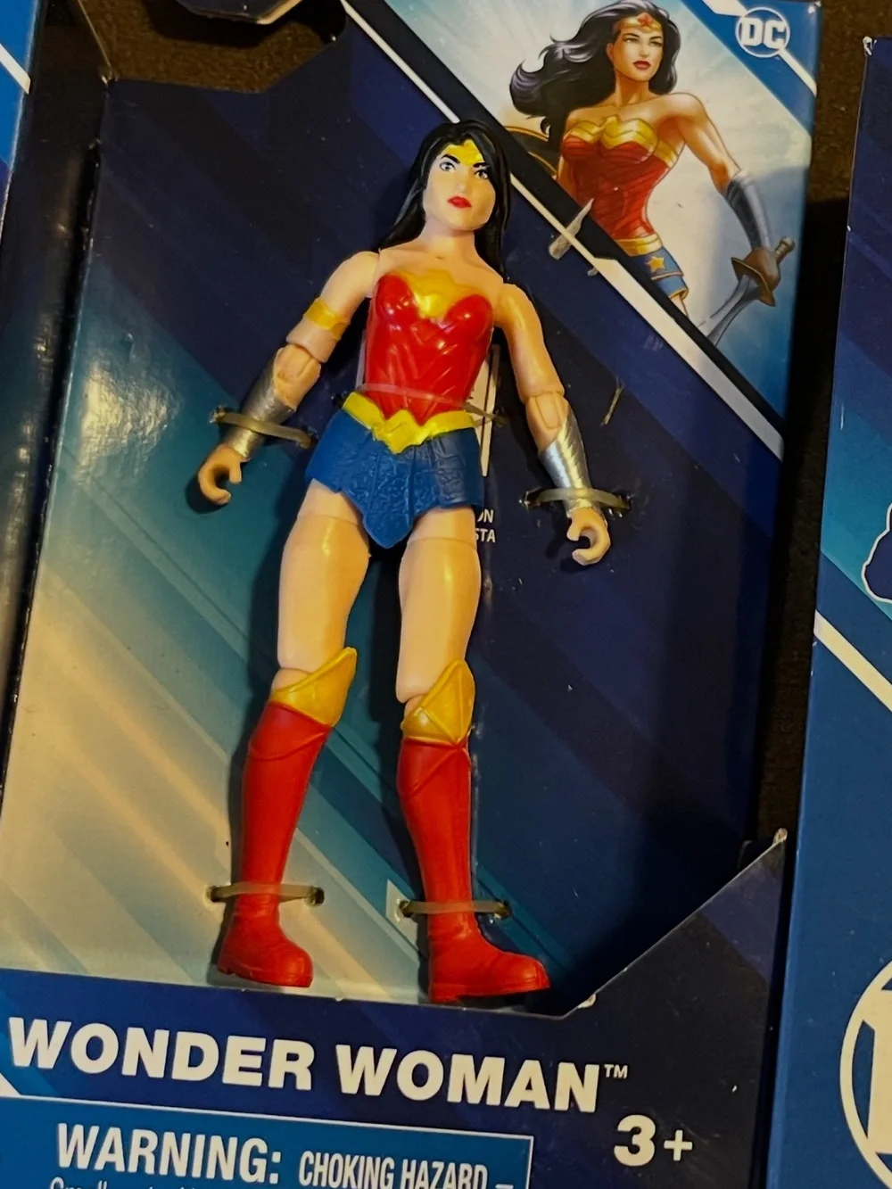 DC Wonder Woman Action Figure and Superman- Red, Blue, Yellow